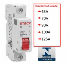 Disjuntor Steck Monopolar 63, 70, 80, 100, 125 Curva C Disjuntor Steck Monopolar 63, 70, 80, 100, 125 Curva C