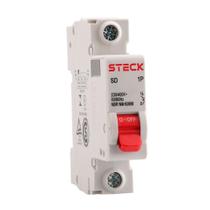 Disjuntor Steck SDD61C63 Din - 1 Polos, 63A, Curva C, 3KA, Branco