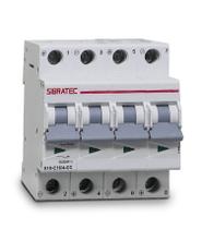 Disjuntor tipo DIN para Corrente Contínua Tetrapolar X10