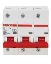 Disjuntor Tripolar 125 Amperes Curva C 10kA Steck