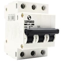 Disjuntor Tripolar 50A Curva C Soprano - DISJ3P50A