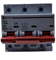Disjuntor Tripolar 80A 3P curva C 10kA Elitek
