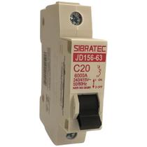 Disjuntor unipolar 20a - sibratec