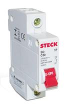 Disjuntor Unipolar 50 A Branco Din Steck - Comprenet Disjuntor Unipolar 50 A Branco Din Steck - Comprenet