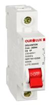 Disjuntor unipolar 6a curva c ourolux
