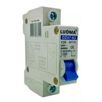 Disjuntor Unipolar Din 20A - Curva C - lukma