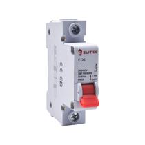 Disjuntor Unipolar Din Monofásico 1 Polo 10A Curva C 6KA