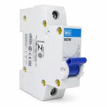 Disjuntor Unipolar WEG MDW-C Curva C 6A a 100A 1P Trilho DIN MODELO:100A 1P C