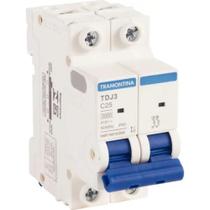 Disjuntores Mini Din Bipolar Duplo Bifásico 2 Fases Curva C Inmetro De 10A Até 63 Amperes Tramontina