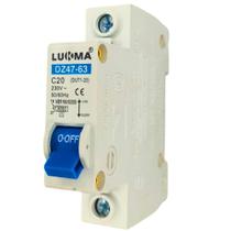Disjuntores Mini Din Unipolar Monopolar Monofásico 1 Fase Curva C Inmetro De 10A Até 63 Ampere Lukma Disjuntores Mini Din Unipolar Monopolar Monofásico 1 Fase Curva C Inmetro De 10A Até 63 Ampere Lukma