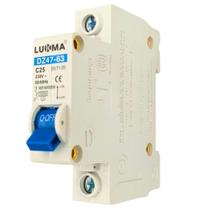 Disjuntores Mini Din Unipolar Monopolar Monofásico 1 Fase Curva C Inmetro De 10A Até 63 Ampere Lukma Disjuntores Mini Din Unipolar Monopolar Monofásico 1 Fase Curva C Inmetro De 10A Até 63 Ampere Lukma