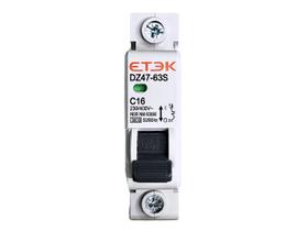 Disjuntores Monopolar Bipolar Tripolar Din MCB 3KA 1, 2 e 3 Polos 6A até 125A Curva C Etek