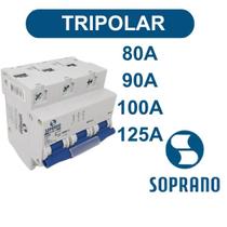 Disjuntores Tripolar SHB III 6A a 125A Curva C SOPRANO