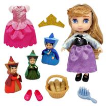 Disney Aurora Animators's Collection Mini Doll Play Set A Bela Adormecida 5 Polegadas