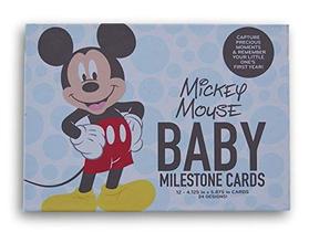 Disney Boys Baby Monthly Milestone Cards, adesivos fotográficos para barriga, Mickey Mouse, sem tamanho