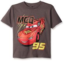 Disney Boys' Little Boys' Cars Lightning Mcqueen T-Shirt, 95 Charcoal, Small-4