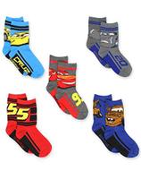 Disney Cars 3 Boys Toddler 5 pack Crew Socks (Sapato: 7-10 (Meia: 4-6), Grey/Multi Crew)