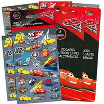 Disney CARS 3 Movie Cars Adesivos Festa Favores - Pacote de 16 Folhas 420+ Adesivos Carros Desagrafados