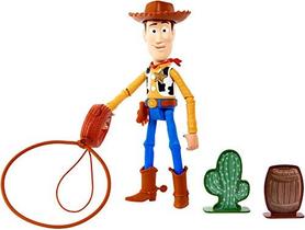 Disney e Pixar Toy Story lançando Lasso Woody Talking Feature Figure, Filme Inspirado Personagem De ação Boneca 9.2-in / 23.4-cm com 3 alvos, presente infantil idades 3 anos e mais