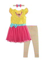 Disney Fancy Nancy Toddler Girls Costume Tutu Ballet Dress Leggings & Headband 3T