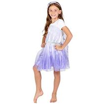 Disney Frozen Elsa Anna Toddler Girls Fantasia Vestido Vestido e Faixa de Cabeça Conjunto 4T