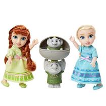 Disney Frozen Petite Anna & Elsa Dolls com Surprise Trolls Gift Set, Each Doll tem aproximadamente 6 polegadas de altura - Inclui 2 Amigos Trolls! Perfeito para qualquer fã congelado!