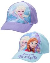 Disney Girls' Frozen Baseball Caps - 2 Pack Elsa e Anna Glitter Hat (Idades 4-7), Tamanho 4-7 Anos, Frozen Dream 2 Pack