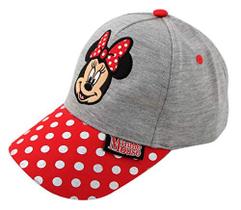 Disney girls Toddler Hat For girlâs 2-7 Minnie Mouse Kids Baseball Cap, Red/Grey Polka Dots, 4-7 Years US