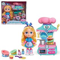 Disney Junior Alice's Wonderland Bakery 10 Inch Alice & Magic Oven Playset com Boneca e Acessórios, Brinquedos Infantis para Idades 3 Up