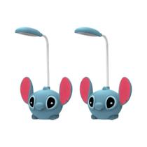 Disney Lilo & Stitch Lâmpada De Mesa LED Dobrável Com Apontador De Lápis USB Recarregável Linda Luz