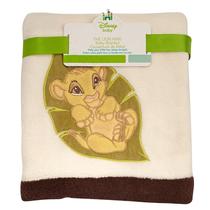 Disney Lion King Simba's Wild Adventure Super Soft Appliqued Baby Blanket, Marfim, Castanho, 30x40 Polegadas (Pack de 1)