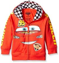 Disney Little Boys' Toddler Cars '95 Hoodie, Red, 2T