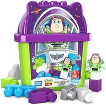Disney Mega Bloks Jogo De Construção Balde De Blocos Buzz Lightyear