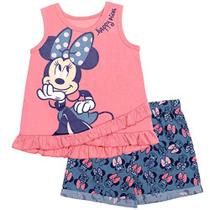 Disney Minnie Mouse Baby Girls T-Shirt e Shorts Twill Set 12 Meses