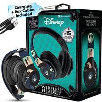 Disney Nightmare Antes do Natal, Bluetooth Over Ear Headphones Wireless e Wired Fone de ouvido Dobrável w Mic - Natal de Natal para Crianças Adultas - Tim Burton Jack Skellington & Sally - iJoy