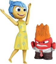 Disney Pixar Inside Out Anger &amp Joy Action Figures, Altamente Posable com Detalhes Autênticos, Brinquedo de Filme Colecionável, Presente Infantil Idades 3 Anos e Mais Velho - Mattel Pixar