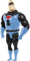 Disney Pixar The Incredibles Mr. Incredible Action Figure 8-in Tall, Highly Posable in Blue Glory Days Suit, Authentic Detail, Movie Toy Gift for Collectors &amp Kids - Mattel
