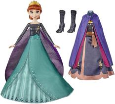 Disney's Frozen 2 Anna's Queen Transformation Fashion Doll com 2 looks e 2 estilos de cabelo, brinquedo inspirado em Frozen 2 da Disney