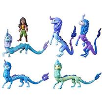 Disney's Raya e The Last Dragon Sisu Family Pack, inclui 5 brinquedos de dragão e boneca raya, brinquedos para crianças 3 e acima