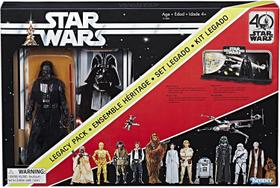 Disney Star Wars Black Series 40th Anniversary Collection - Preto, 6 Polegadas Darth Vader Figura com backcard decorativo e suporte de exibição