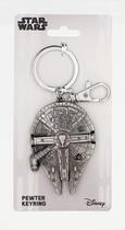 Disney Star Wars Millennium Falcon Pewter Key Ring,Silver, Grande