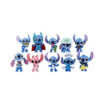 Disney stitch figura brinquedo conjunto 8 pçs anime mini estatuetas de ação bonecas festa em casa