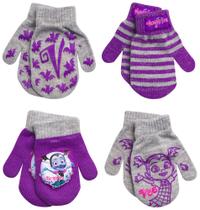 Disney Toddler e Meninas Minnie Mouse e Luvas Vampirina ou Luvas (4 Pacote), Tamanho Idade 2-4, Vampirina Mittens Roxo/Cinza