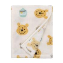 Disney Winnie The Pooh, Ivory, Yellow and Aqua Super Soft Plush Baby Blanket, Marfim, Amarelo, Aqua