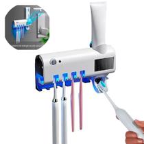 Dispencer Automático Porta Escova de Dentes Pasta e Esterilizador UV - Luatek