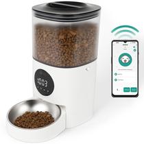 Dispensador automático de alimentos secos para cães e gatos Genius 4.5L (branco)