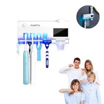 Dispensador Automático de Pasta de Dente com Suporte para 4 Escovas Dispensador Automático de Pasta de Dente com Suporte para 4 Escovas
