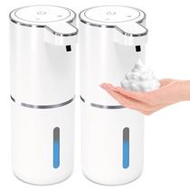 Dispensador automático de sabão espumante MTYGK 400mL, pacote com 2 unidades, branco Dispensador automático de sabão espumante MTYGK 400mL, pacote com 2 unidades, branco