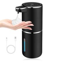 Dispensador automático de sabão espumante VZZNN Touchless 380mL Preto Dispensador automático de sabão espumante VZZNN Touchless 380mL Preto