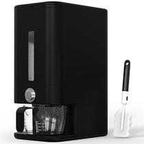 Dispensador de arroz Retail Blade de 12 kg de armazenamento com copo de medição preto